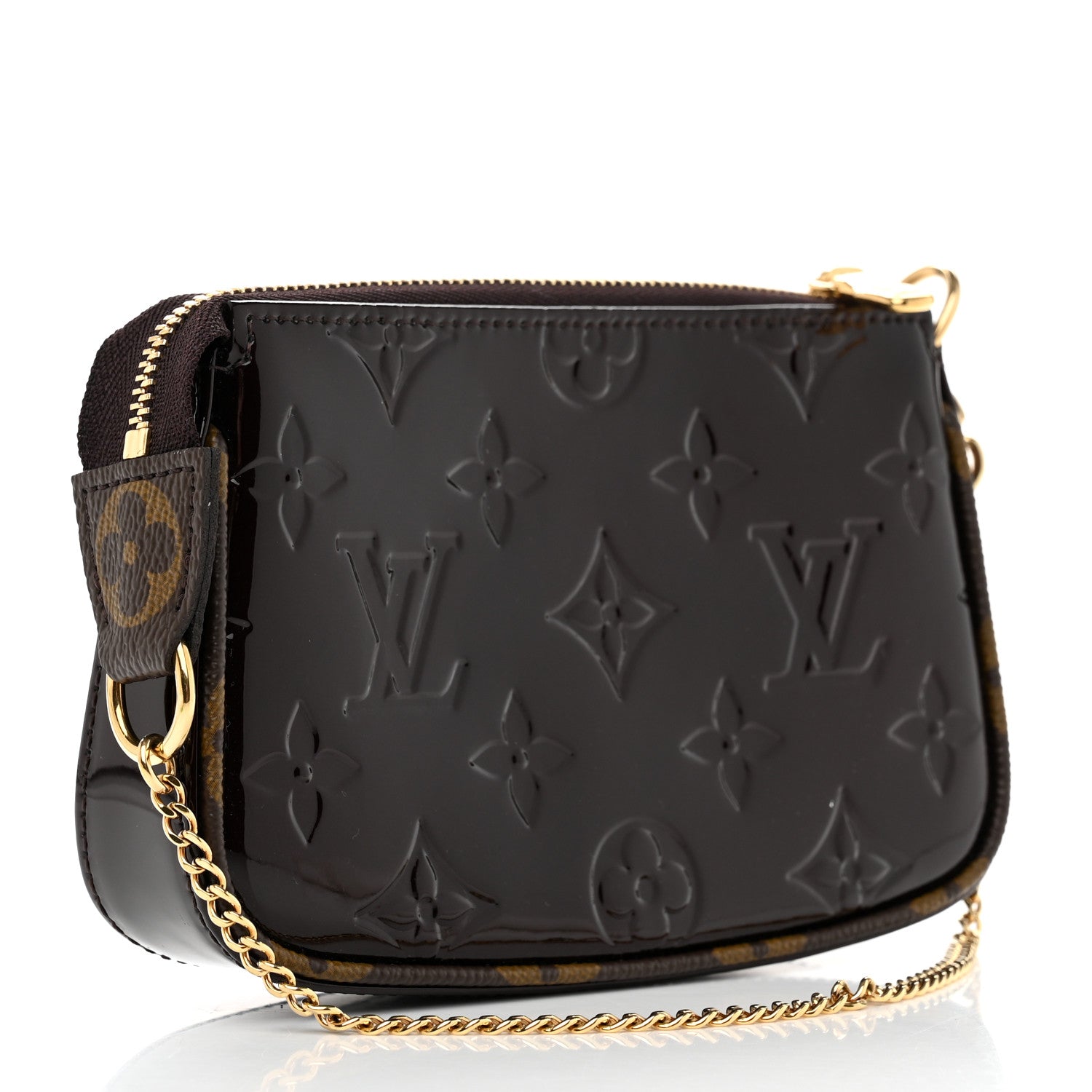 Louis Vuitton Vernis Monogram Mini Pochette Accessories Amarante 2 of 6