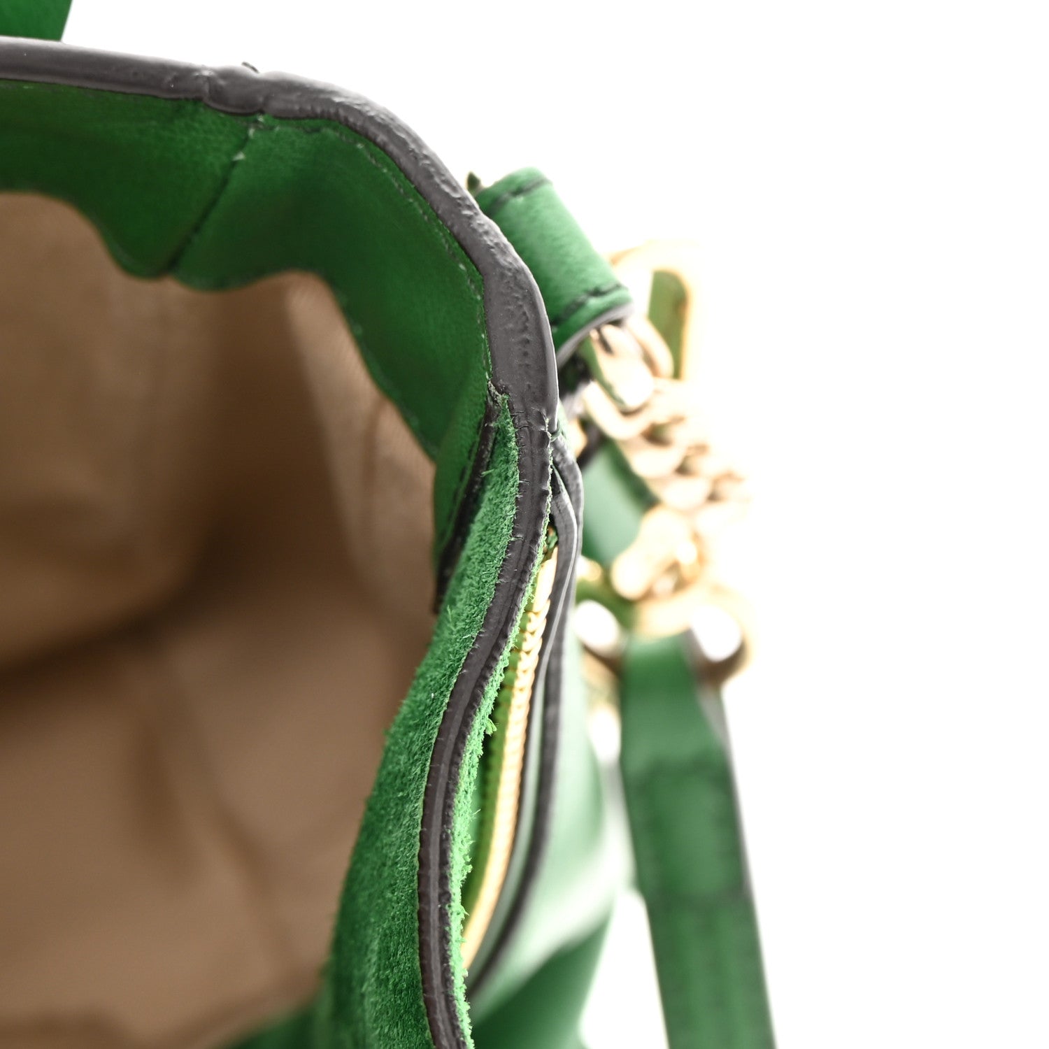 Chloe Suede Calfskin Mini Faye Backpack Pine Green 11 of 13