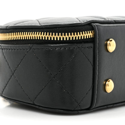Chanel Lambskin Quilted Mini Chic Riviera Top Handle Vanity Case Black 9 of 9