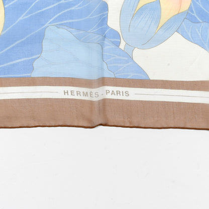 Hermes Silk Fleurs de Lotus Scarf 90 2 of 4