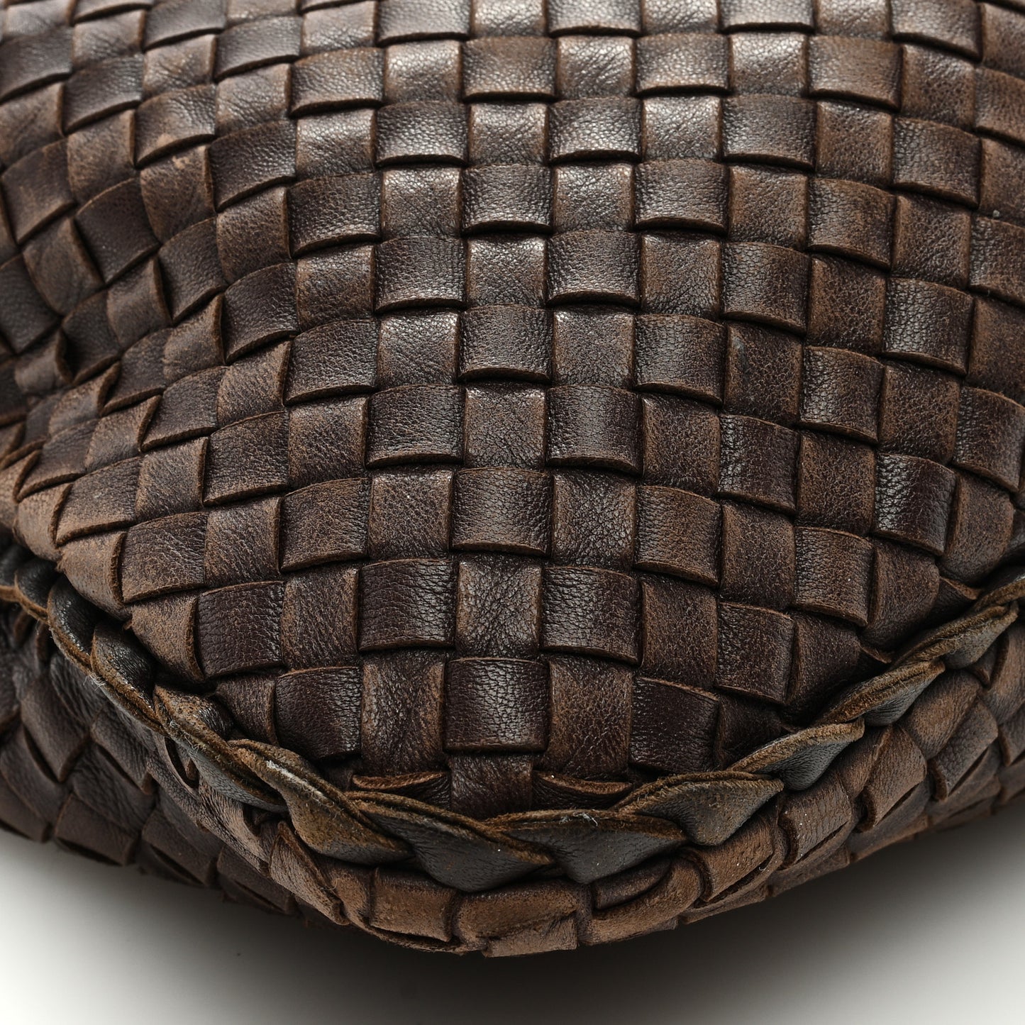 Nappa Intrecciato Large Veneta Hobo Ebano