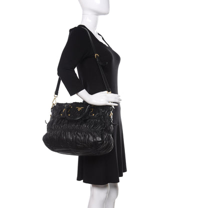 Prada Nappa Gaufre Tote Black 2 of 11