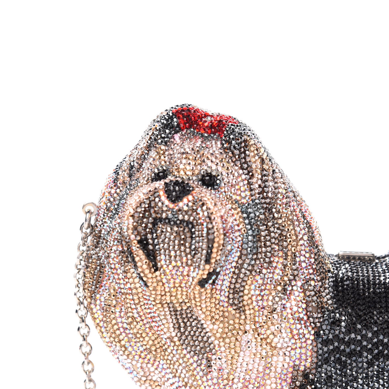 Judith Leiber Crystal Yorkie Charlie Perla Minaudiere Clutch 11 of 11