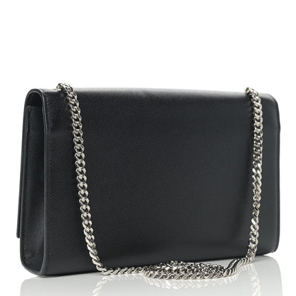 Saint Laurent Grain De Poudre Medium Classic Monogram Kate Satchel Black 3 of 11