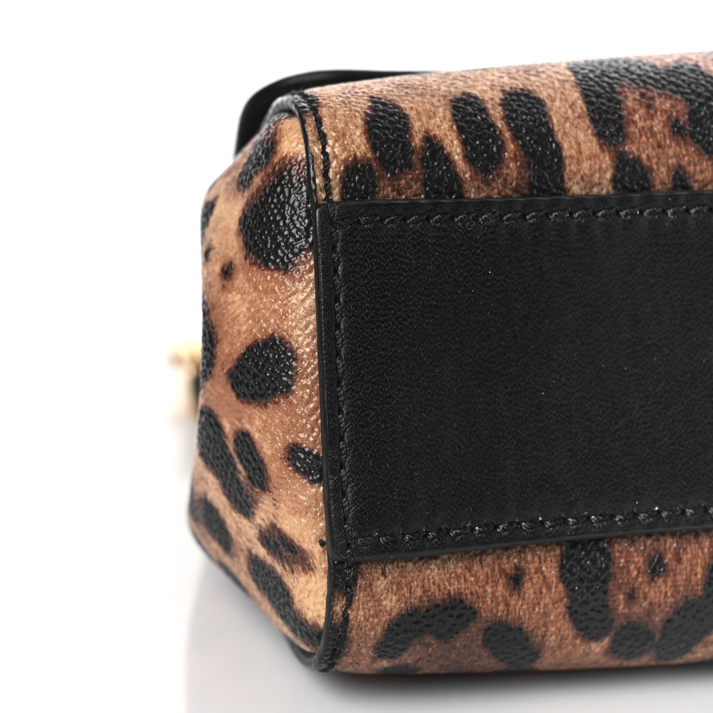 Dauphine Leopard Print Small Miss Sicily Satchel Black