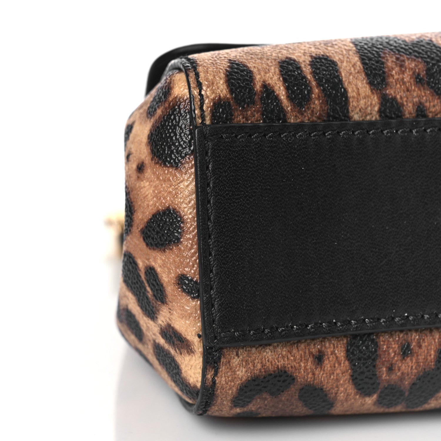 Dolce & Gabbana Dauphine Leopard Print Small Miss Sicily Satchel Black 8 of 9
