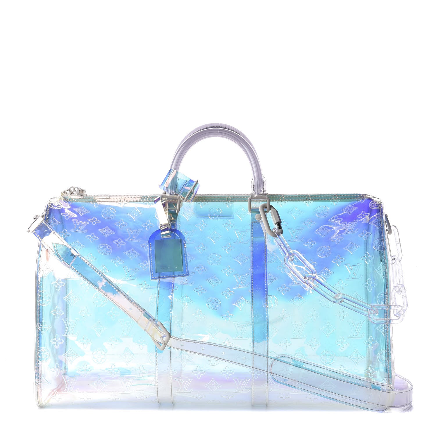 Louis Vuitton PVC Monogram Keepall Bandouliere 50 Iridescent Prism 1 of 13