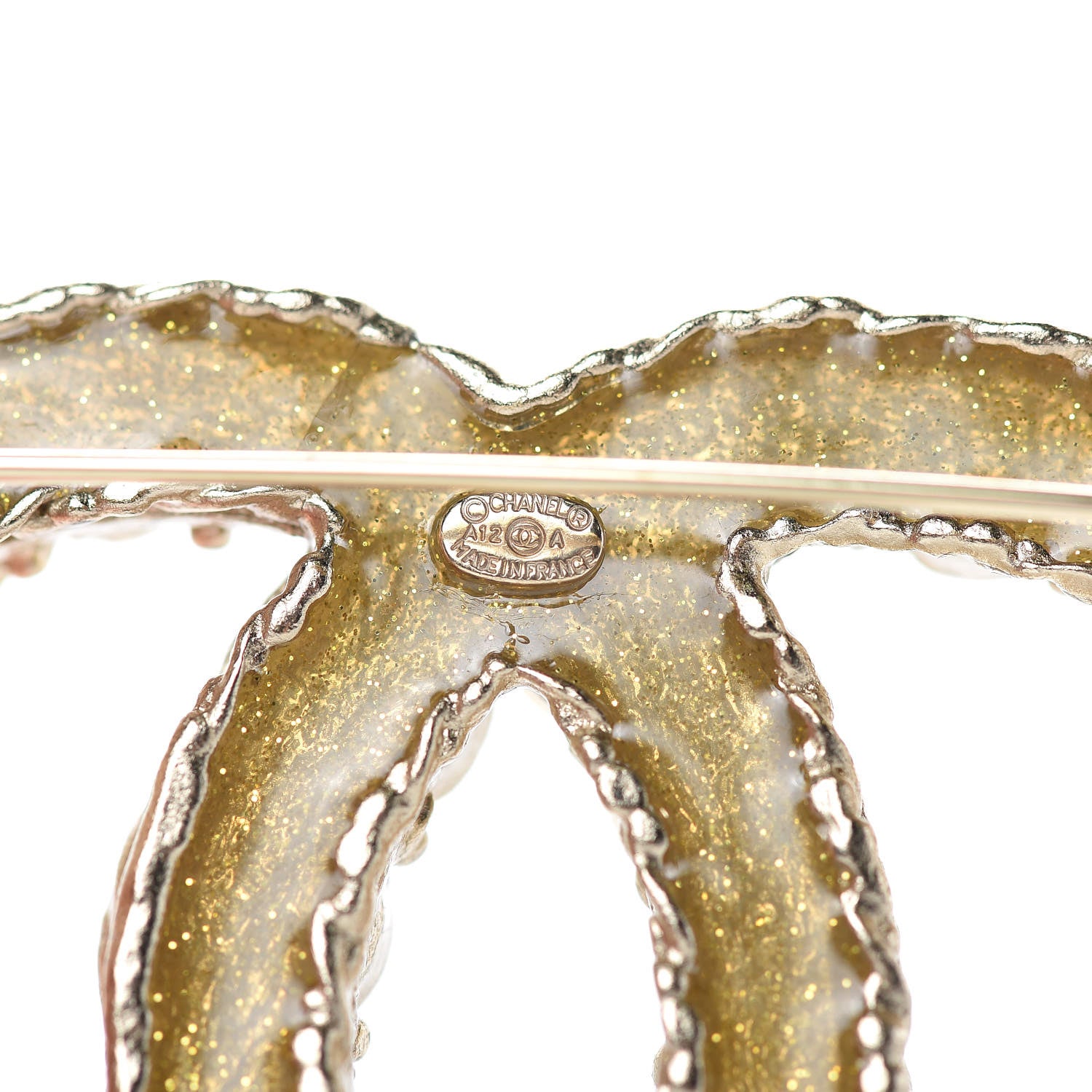 Chanel Pearl CC Brooch Gold 4 of 5