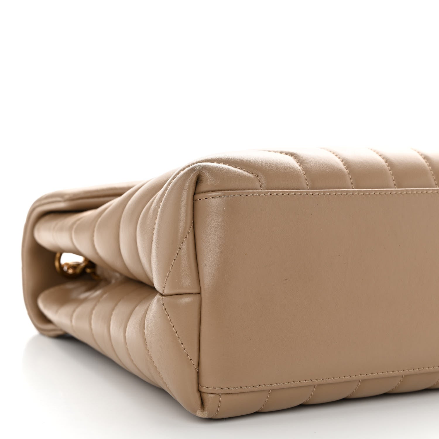 Saint Laurent Calfskin Y Quilted Monogram Medium Loulou Chain Satchel Dark Latte 8 of 11