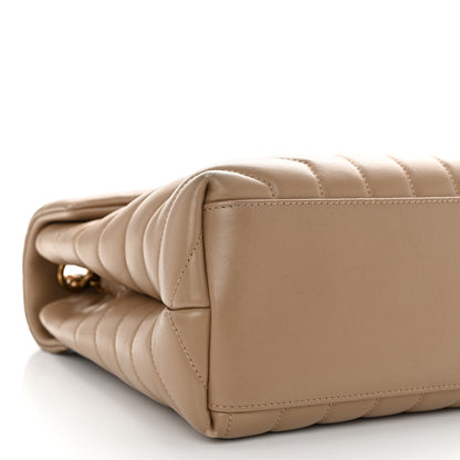 Saint Laurent Calfskin Y Quilted Monogram Medium Loulou Chain Satchel Dark Latte 8 of 11