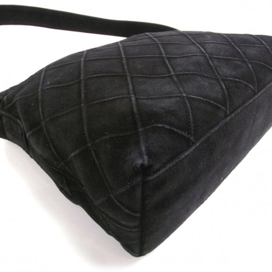 Chanel Vintage Suede Diamond Stitch Flap Bag 5 of 13