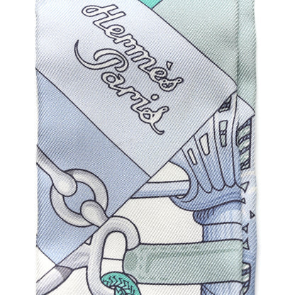 Hermes Silk Cliquetis Twilly Ciel White Menthol 3 of 7