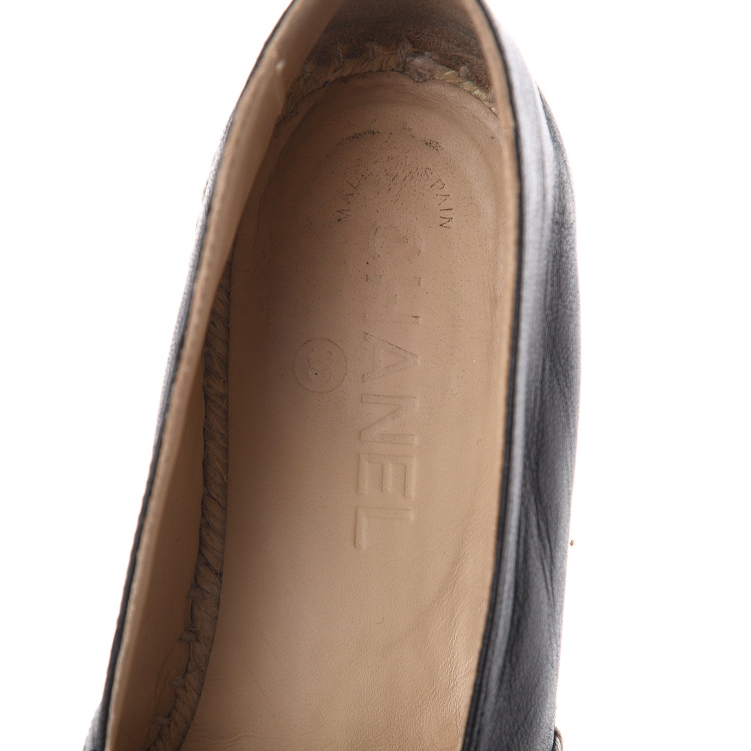 Chanel Lambskin CC Espadrilles 38 Black 6 of 7