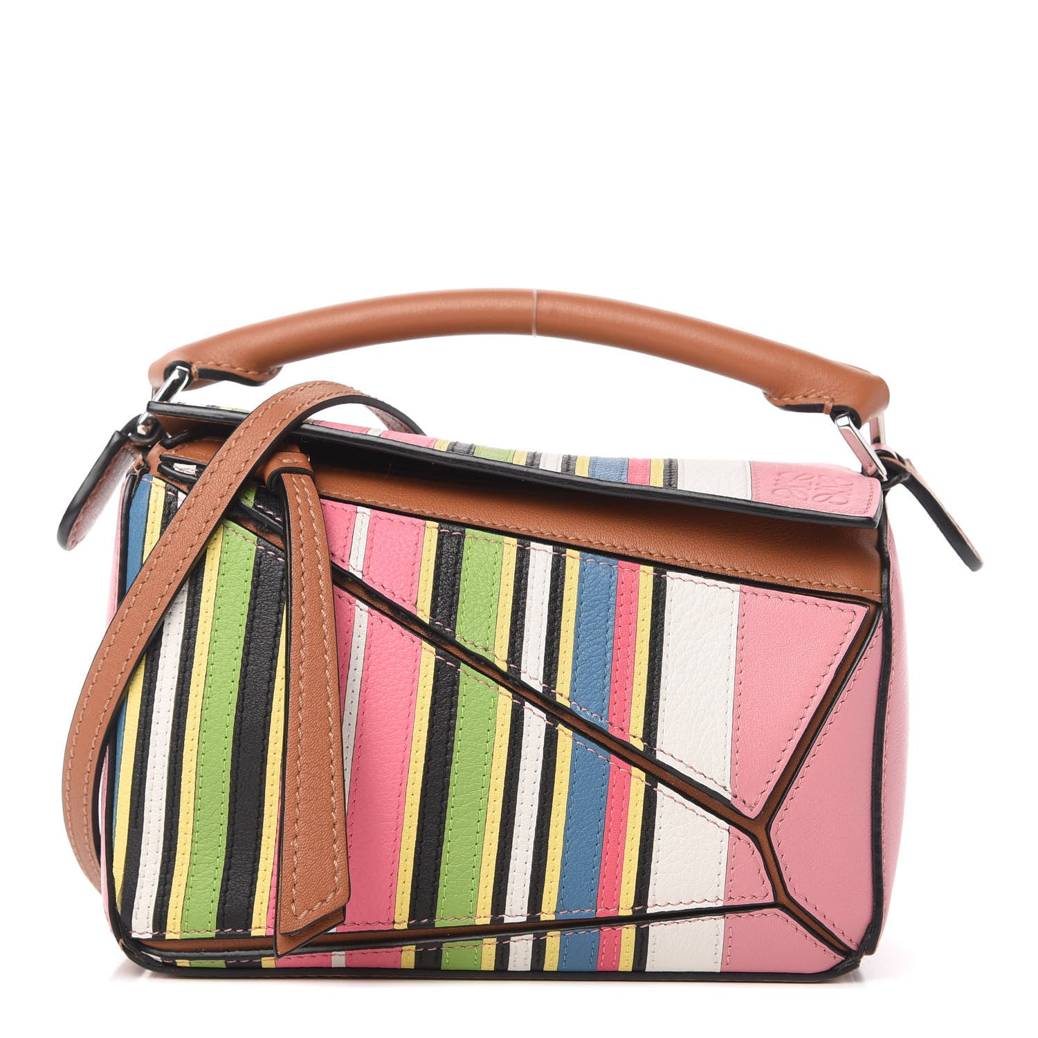Loewe Calfskin Mini Puzzle Bag Pink Multicolor 1 of 10