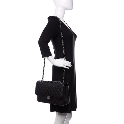 Chanel Caviar Quilted Jumbo Double Flap Black 2 of 11