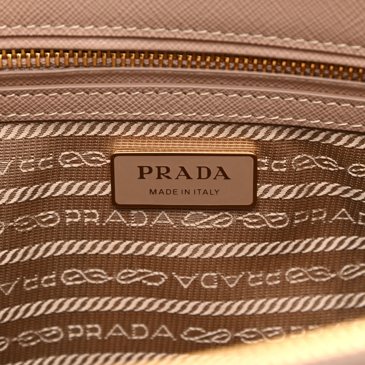 Saffiano Small Galleria Double Zip Tote Cipria
