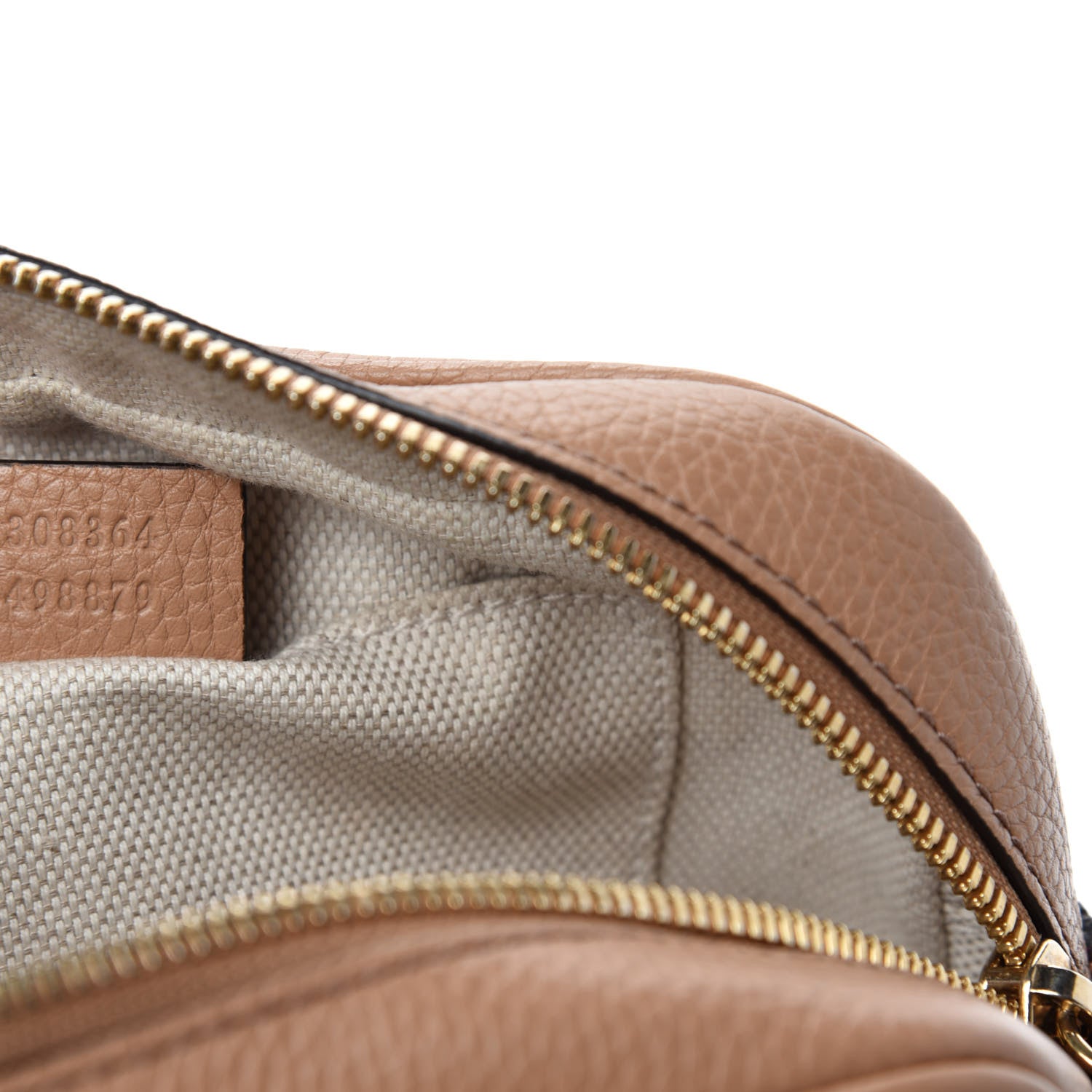 Gucci Pebbled Calfskin Small Soho Disco Bag Camelia 10 of 11