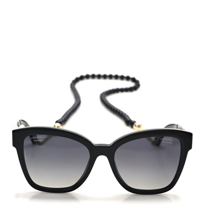 Chanel Acetate Chain Square Sunglasses 5487-A Black 2 of 8