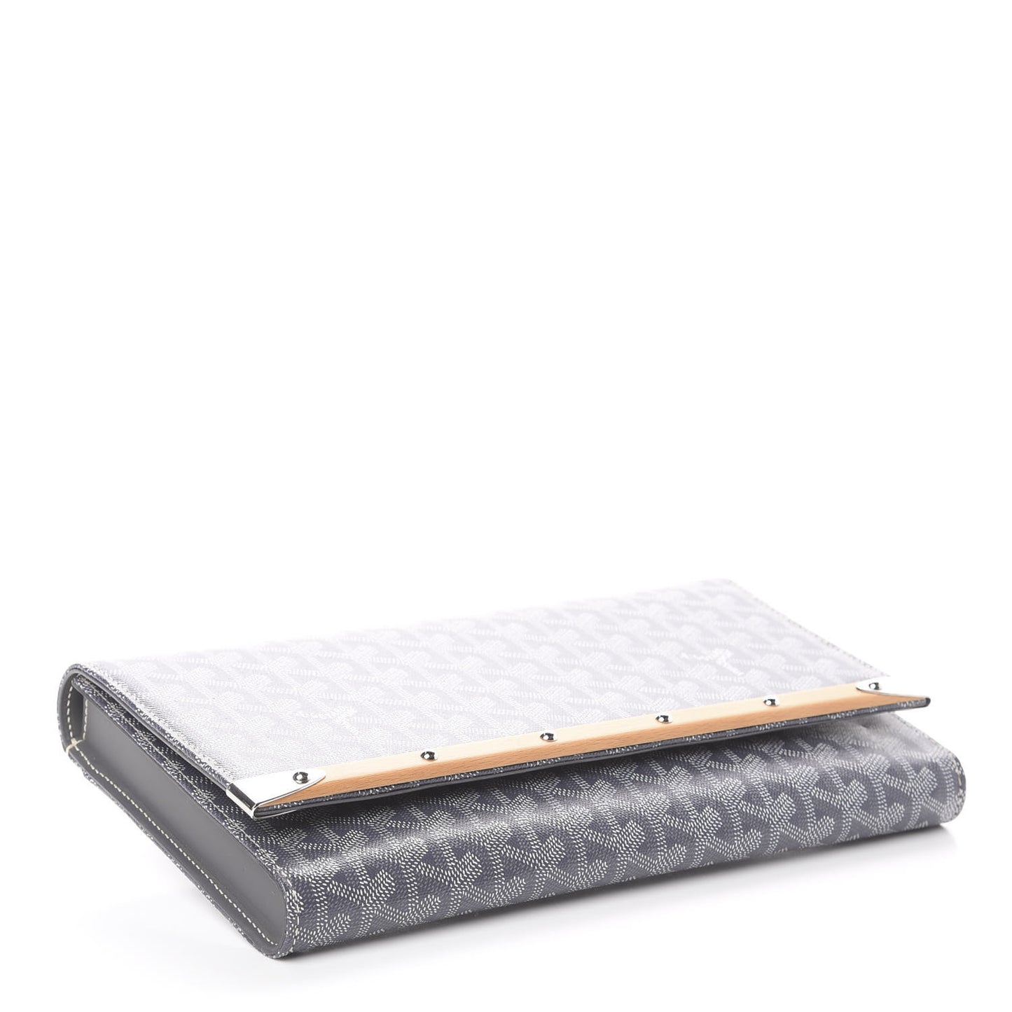 Goyardine Monte Carlo Bois Clutch Grey