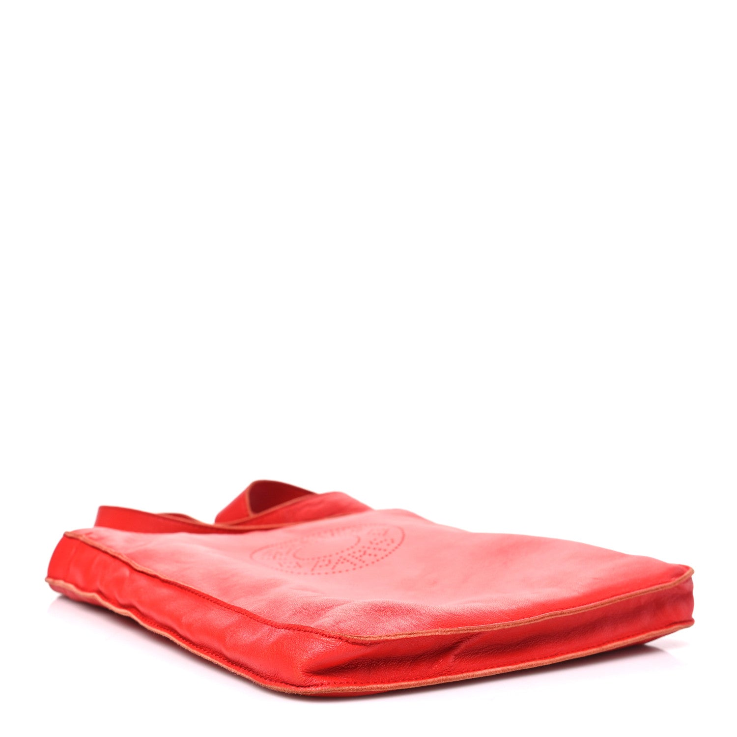 Hermes Lambskin Clou De Selle Pouch Rouge 4 of 11
