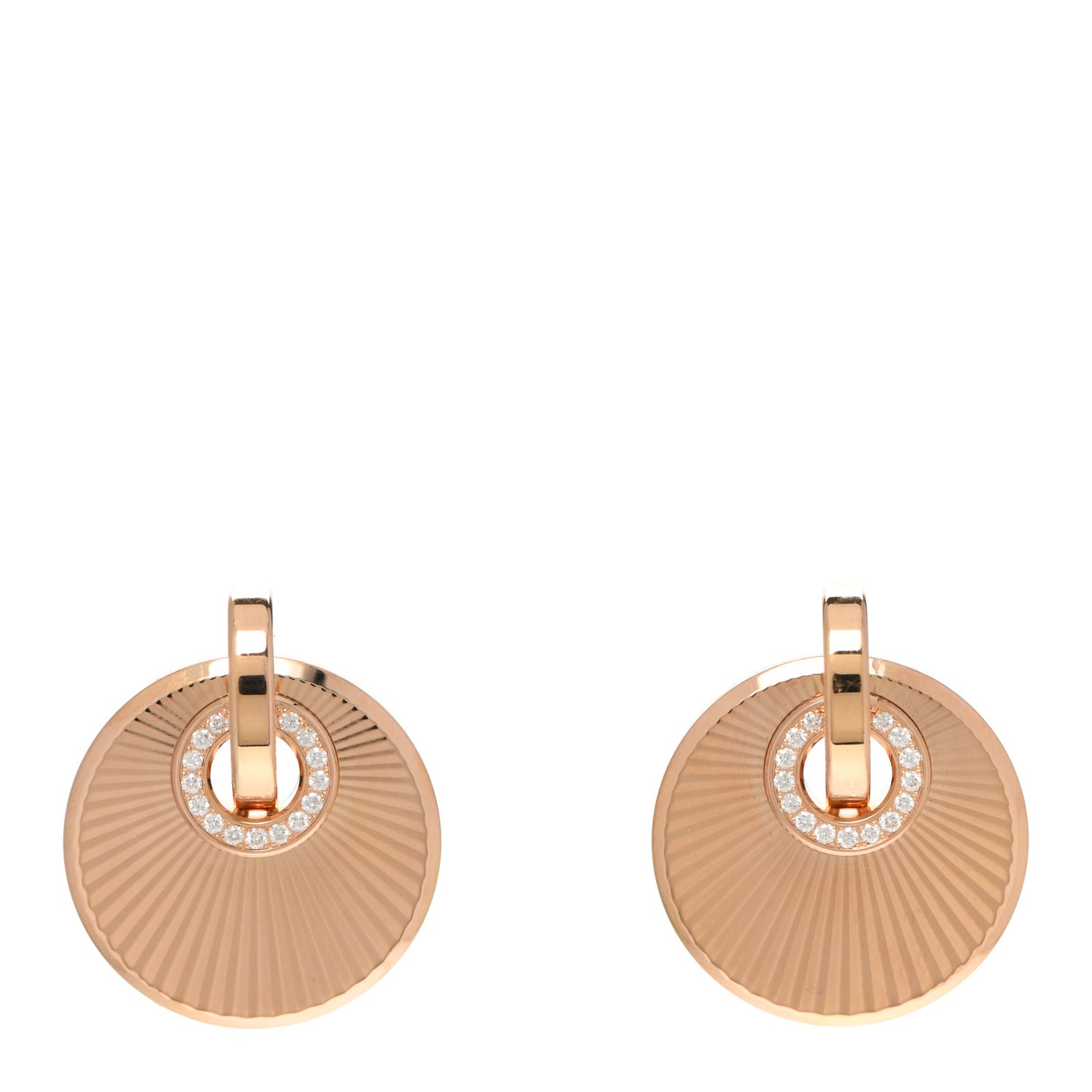 18K Rose Gold Diamond Xtravaganza Round Drop Earrings