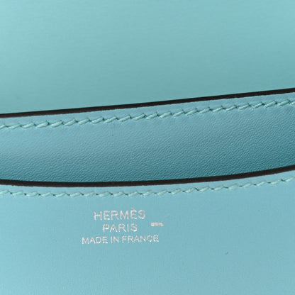 Hermes Tadelakt Lizard Constance 18 Bleu Atoll Ficelle 6 of 10