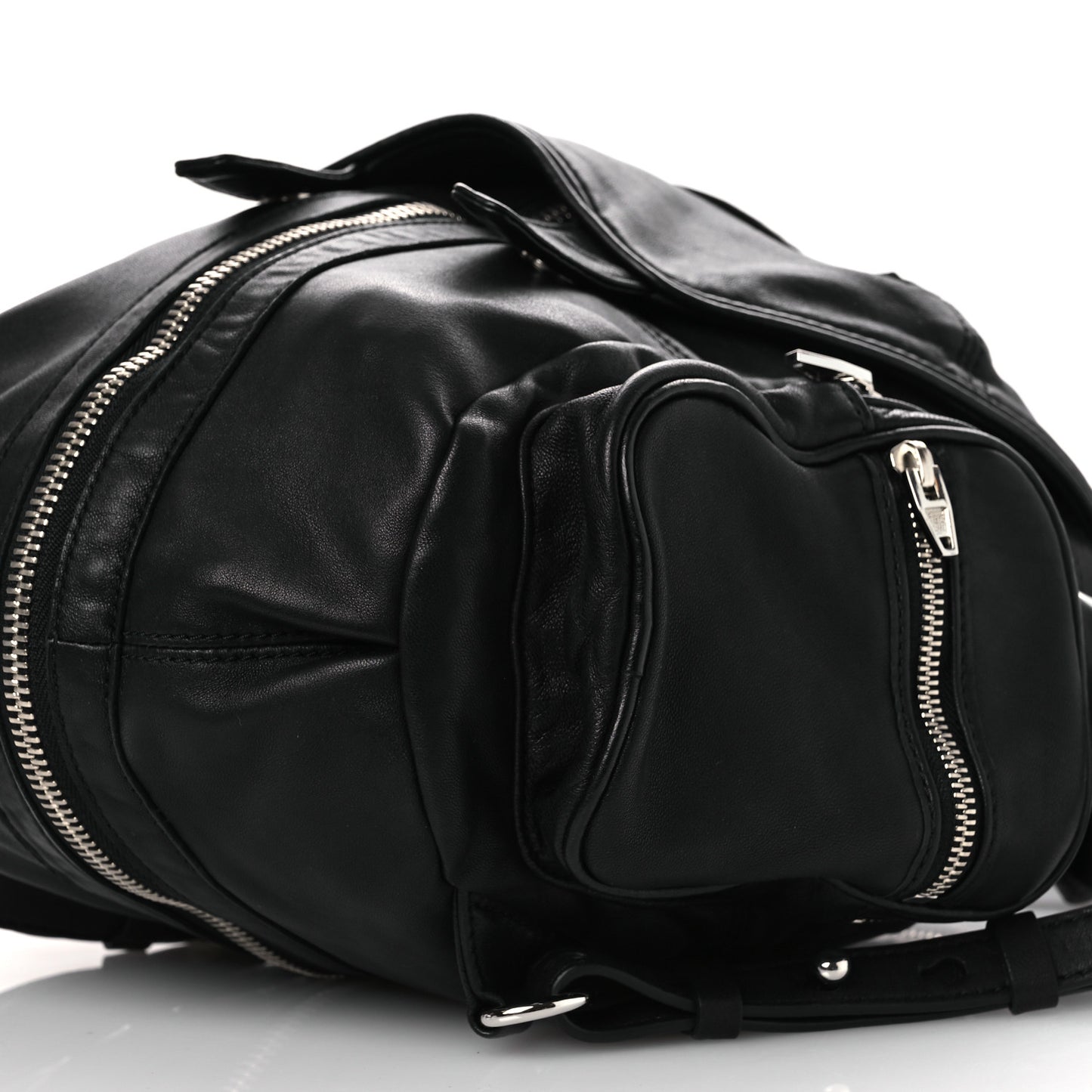 Lambskin Marti Backpack Bag Washed Black Rhodium Hardware