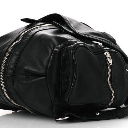 Alexander Wang Lambskin Marti Backpack Bag Washed Black Rhodium Hardware 11 of 11