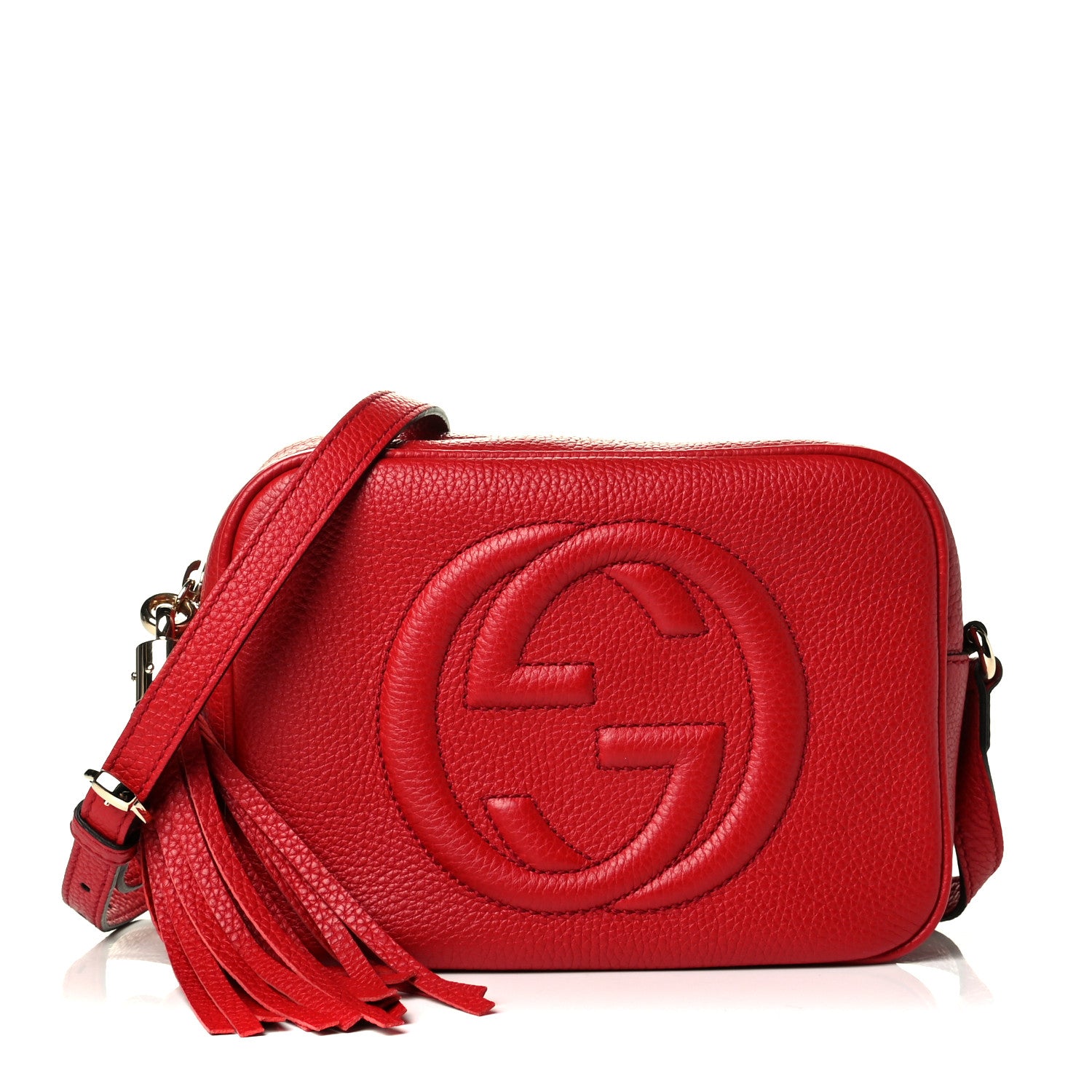 Gucci Pebbled Calfskin Small Soho Disco Bag Tabasco Red 1 of 6
