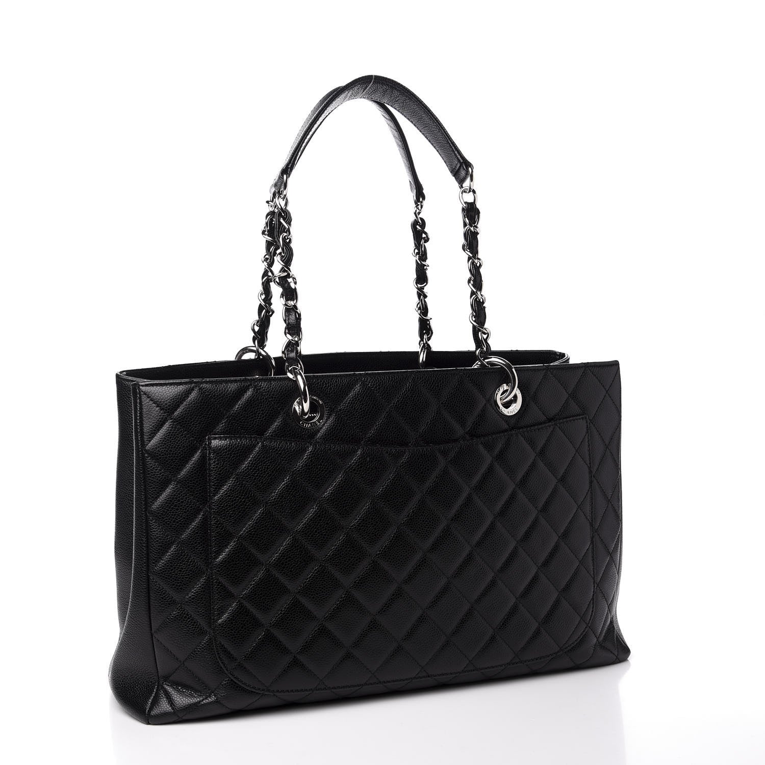 Chanel Caviar Quilted XL Grand Shopping Tote GST Black 2 of 10
