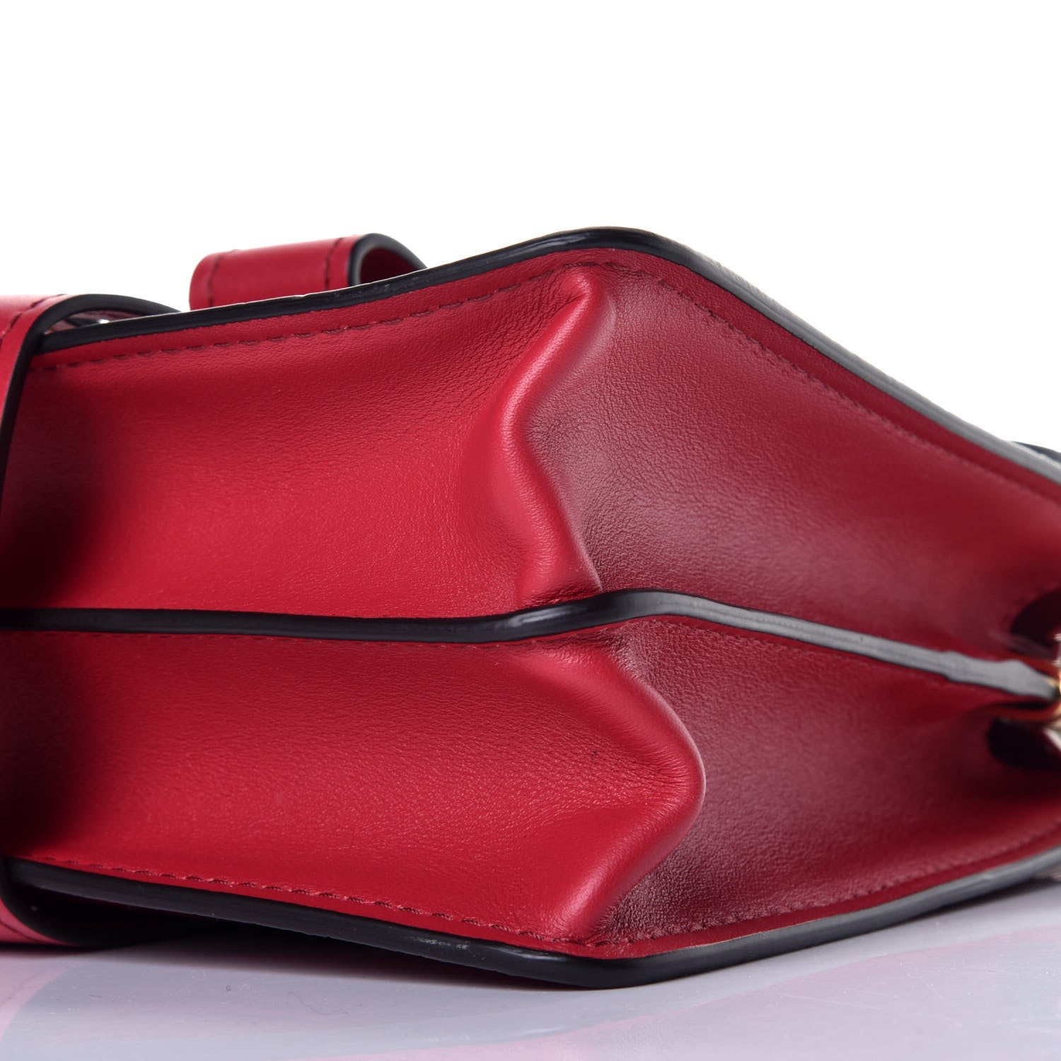 Chloe Calfskin Crocodile Embossed Small Aby Day Shoulder Bag Dusky Red 8 of 8