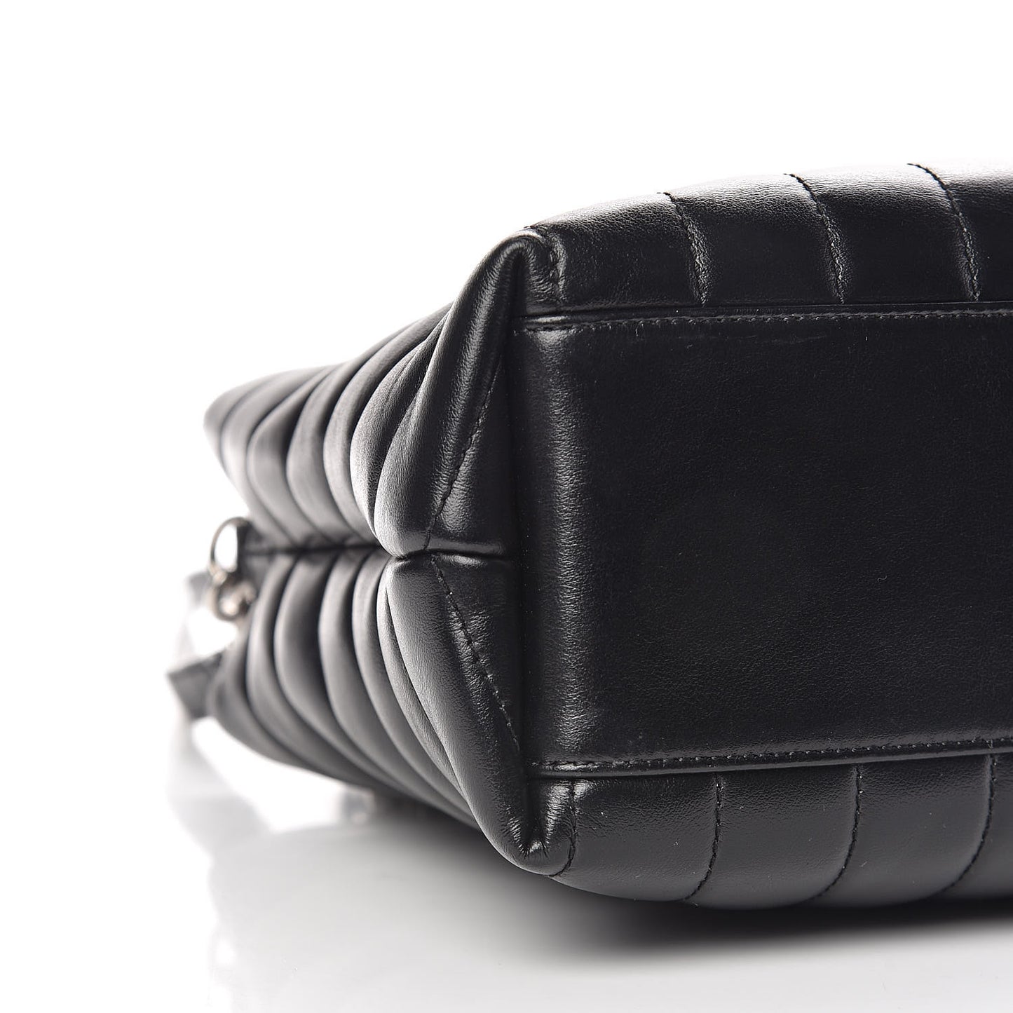 Calfskin Y Quilted Monogram Small Loulou Shopper Black