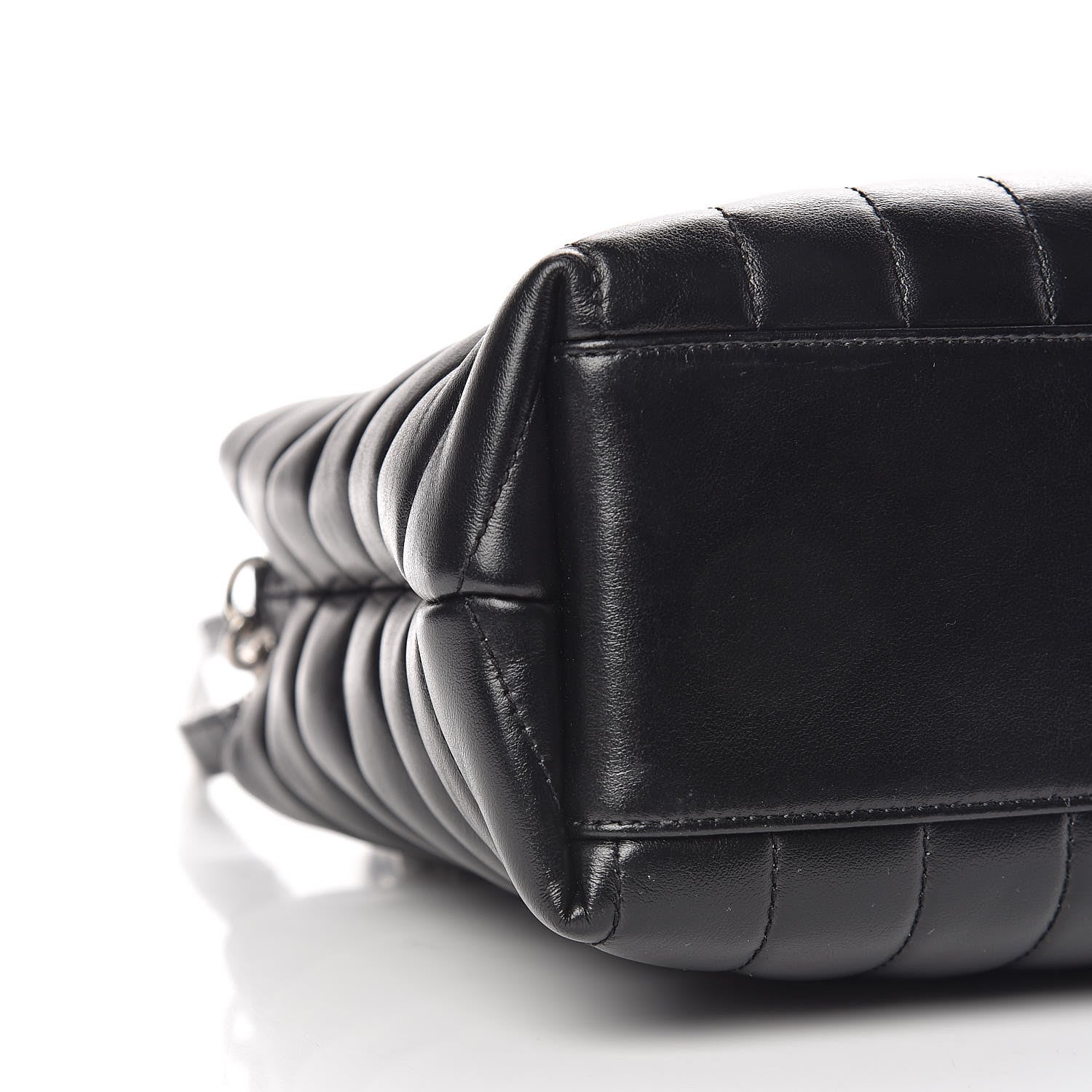 Saint Laurent Calfskin Y Quilted Monogram Small Loulou Shopper Black 8 of 10