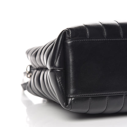 Saint Laurent Calfskin Y Quilted Monogram Small Loulou Shopper Black 8 of 10