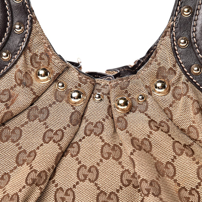 Gucci Monogram Studded Medium Pelham Tote Dark Brown 9 of 16
