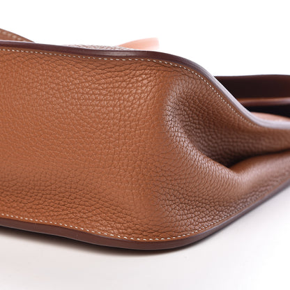 Hermes Taurillon Clemence Halzan 31 Gold 9 of 10