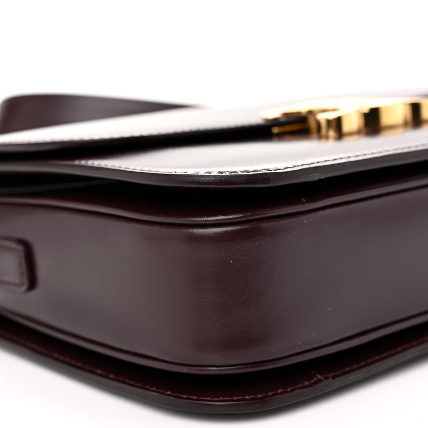 Shiny Calfskin Medium Triomphe Burgundy