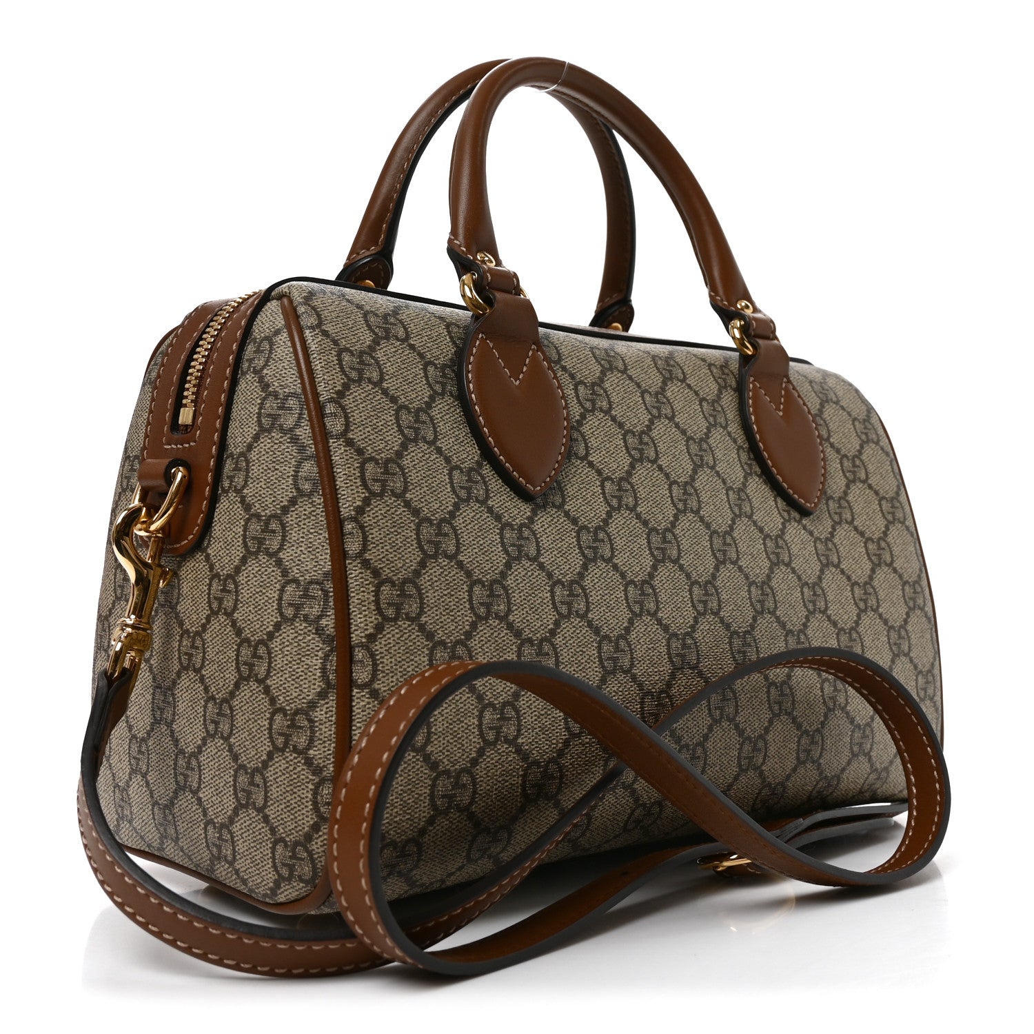 Gucci GG Supreme Monogram Blind for Love Embroidered Small Boston Beige Tuscany 3 of 12