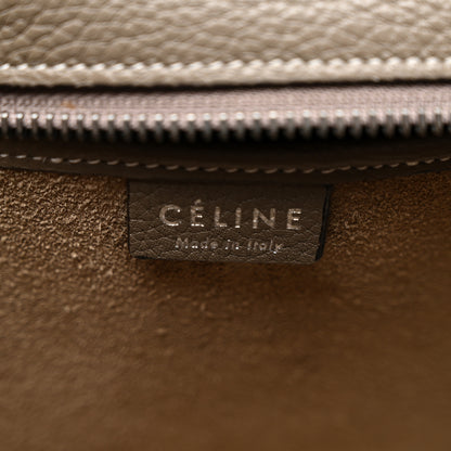 Celine Drummed Calfskin Nano Luggage Souris 6 of 13