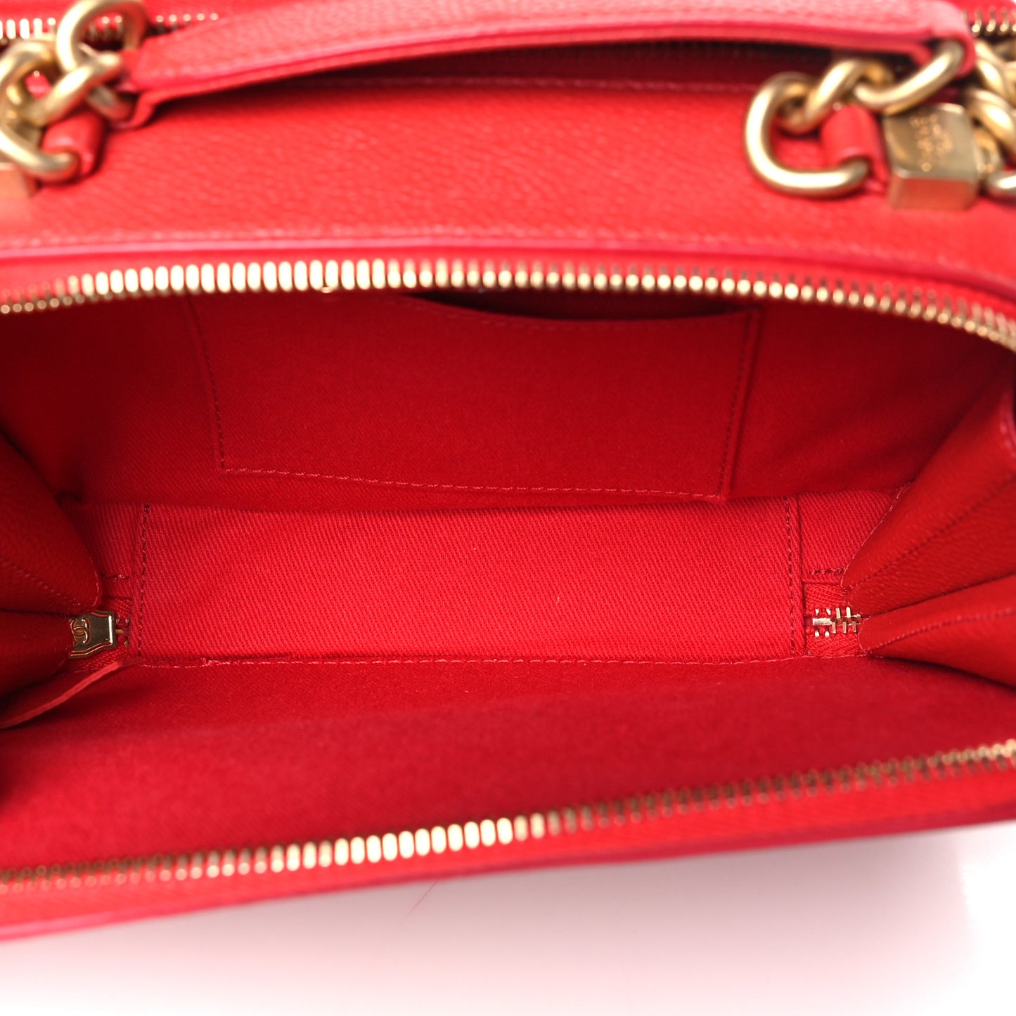 Caviar Quilted Small Camera Case Red
