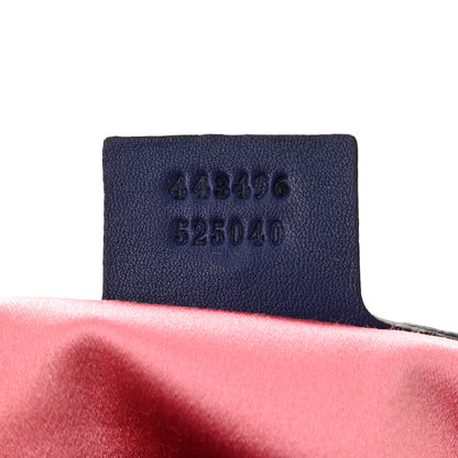 Gucci Velvet Matelasse Mini GG Marmont Shoulder Bag Cobalt Blue 7 of 14