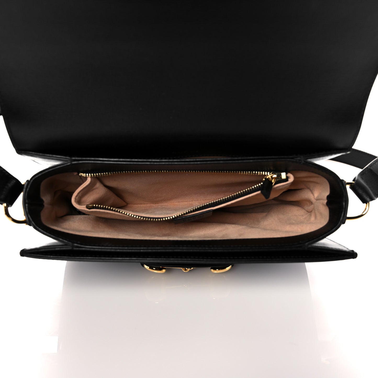 Azalea Calfskin Horsebit 1955 Shoulder Bag Black