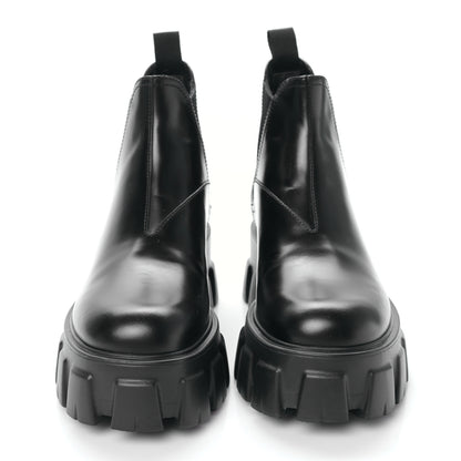 Prada Spazzolato Rois Monolith Chelsea 55mm Ankle Boots 37 Black 2 of 8
