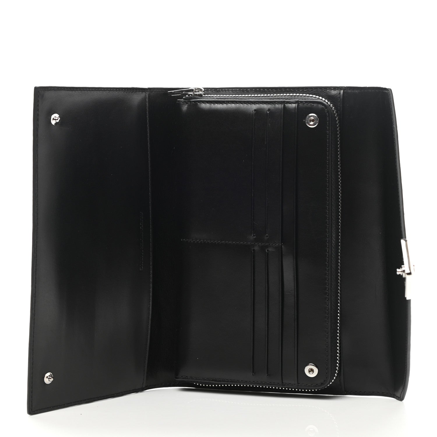 Alexander Wang Calfskin Prisma Skeletal Envelope Wallet Clutch Black 6 of 12