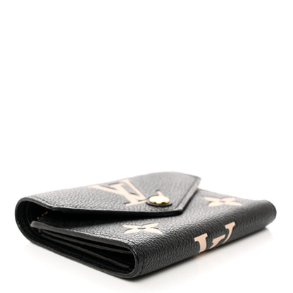 Louis Vuitton LOUIS VUITTON Empreinte Monogram Giant Victorine Wallet Black Beige 4 of 6