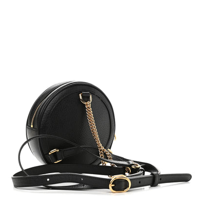 Gucci Grained Calfskin Web Mini Ophidia Round Backpack Black 3 of 9