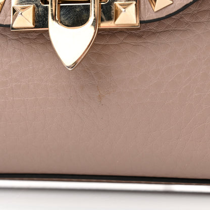 Valentino Garavani Pebbled Calfskin Medium Rockstud Flip Lock Crossbody Bag Poudre 12 of 16