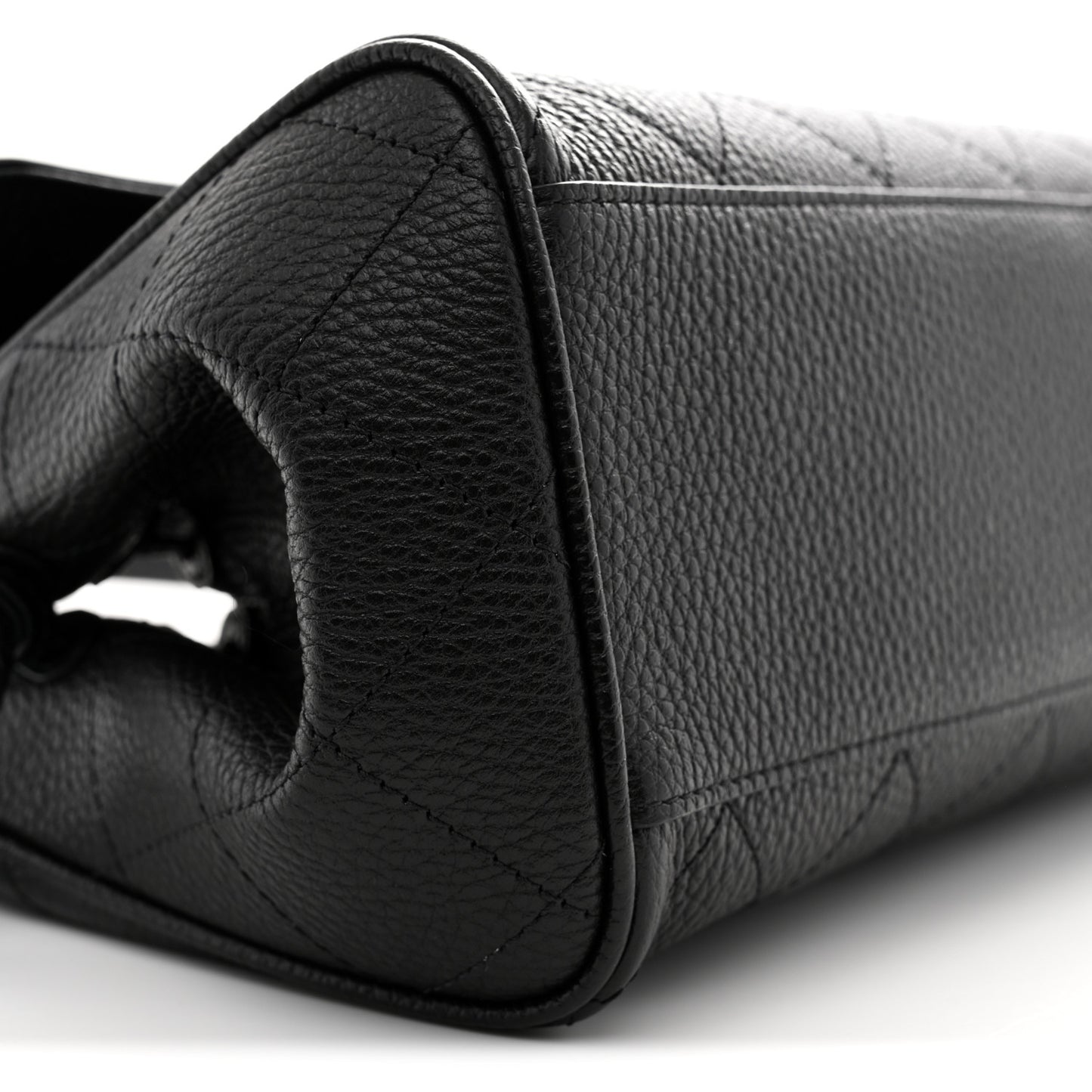 Grained Calfskin Urban Essentials Small Shopping Bag Black