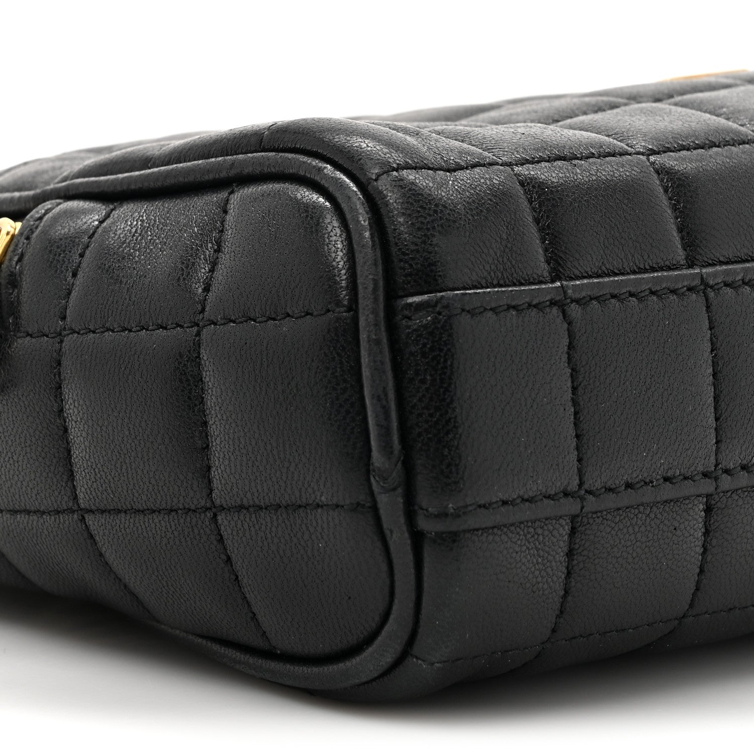 Saint Laurent Lambskin Carre Quilted Cassandre Mini Camera Bag Black 10 of 17
