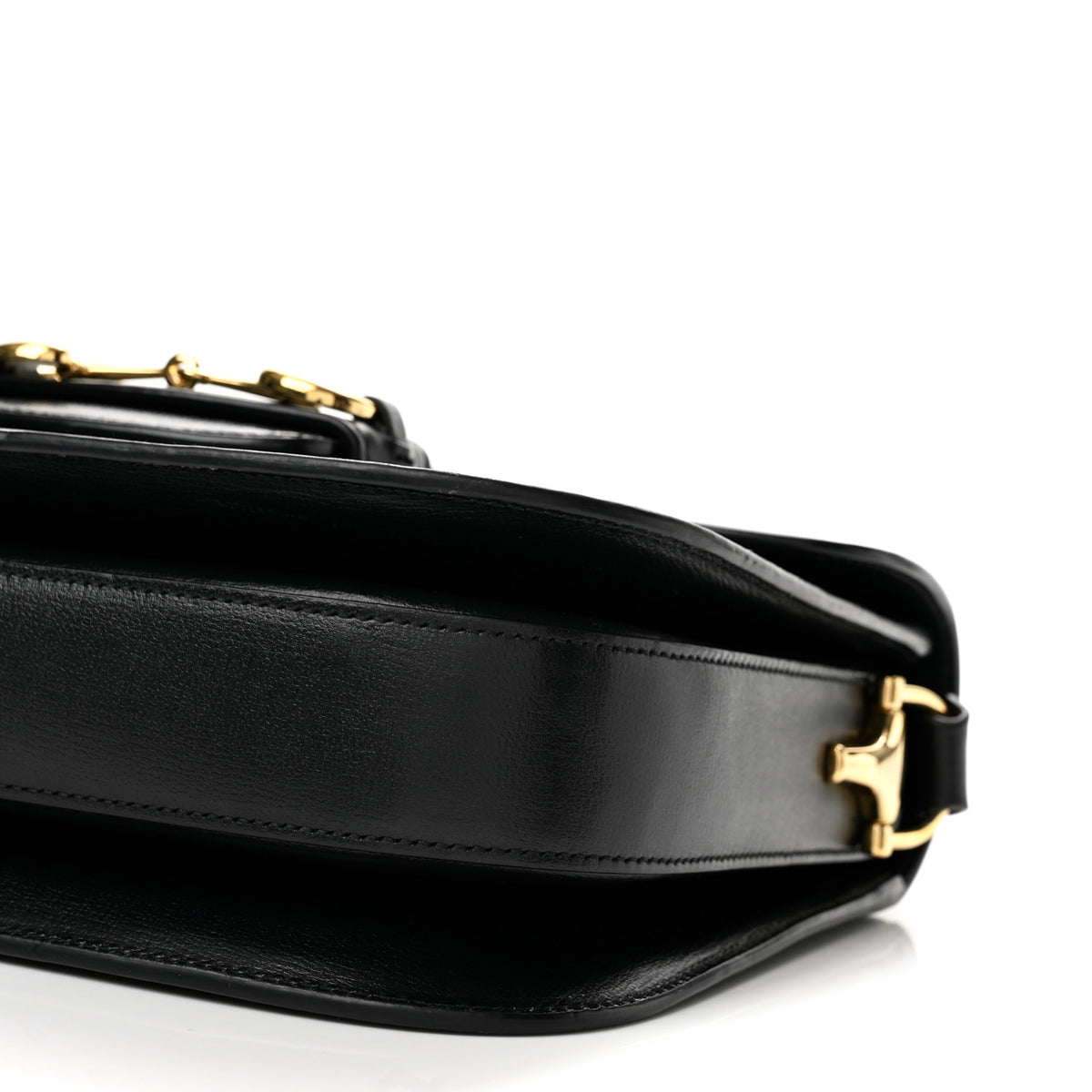 Gucci Azalea Calfskin Horsebit 1955 Shoulder Bag Black Black 9 of 10